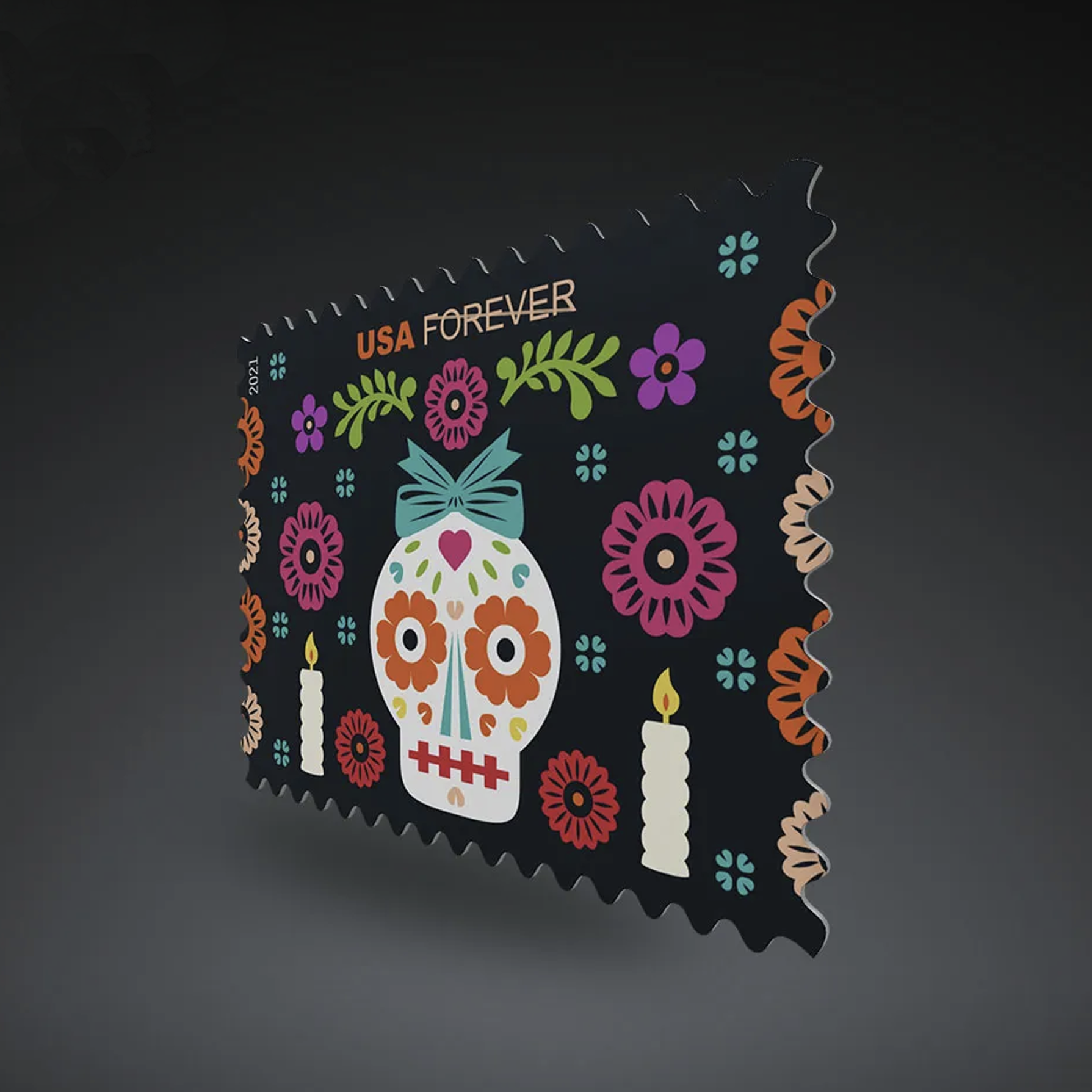 Luis Fitch Day of the Dead stamps