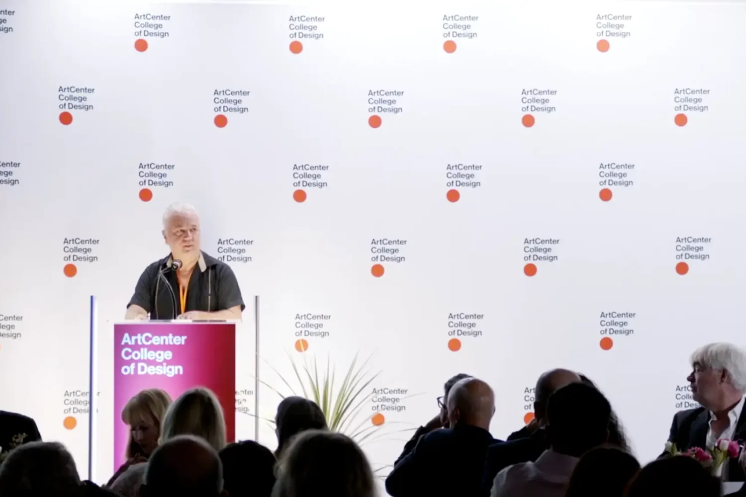Luis Fitch photos accepting the ArtCenter Awards